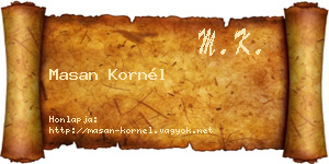 Masan Kornél névjegykártya